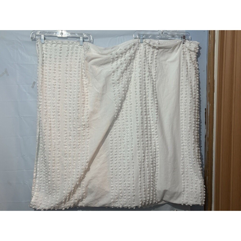Rachel Ashwell Shabby Chic White Chenille Dot Duvet Cover Cotton Bedding
